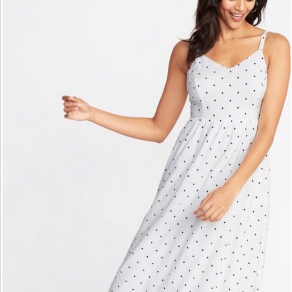 White and Navy Polk-a-dot dress Bundle!